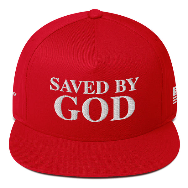 Saved By God ii Flat Bill Hat  (Limited Bullet Edition)